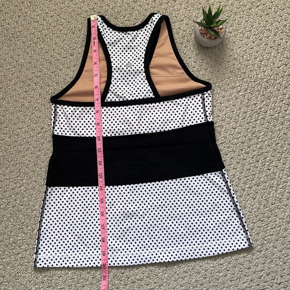 Lululemon deep v tank white black polka dot - Picture 5 of 6